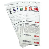 4 Part Hanging Valet Ticket