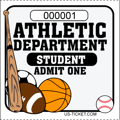 Athletic Event Tickets - Student Backside