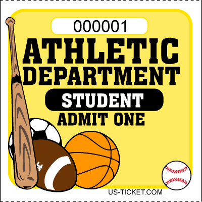Athletic Event Tickets - Student Yellow