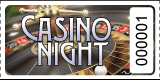 Casino Night Roulette Roll Tickets