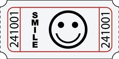 Standard Smile Roll Ticket White