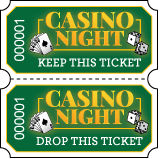 Casino Night Roll Ticket