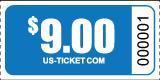 Roll Tickets Denomination $9 Blue