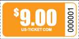 Roll Tickets Denomination $9 Orange