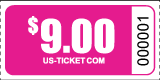Roll Tickets Denomination $9 Pink