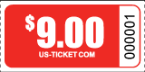 Roll Tickets Denomination $9 Red