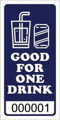 Premium Good for One Drink Ticket Navy