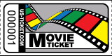 Roll Ticket Movie Yellow