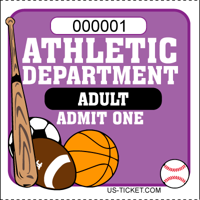 Athletic Event Tickets Adult Admission Purple