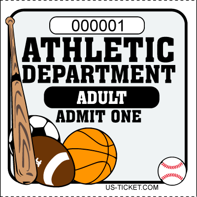 Athletic Event Tickets Adult Admission White