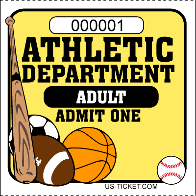 Athletic Event Tickets Adult Admission Yellow