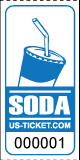 Premium Soda Drink Roll Tickets Blue