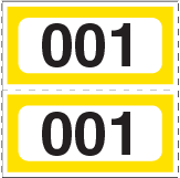 Big Number Double Roll Raffle Ticket