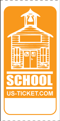 Premium School House Roll Ticket