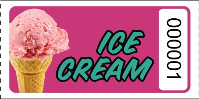 Graphic Style Ice Cream Tickets