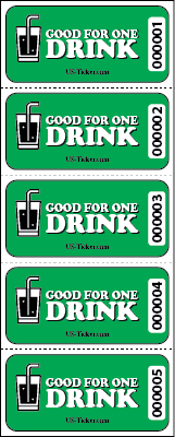 Good for One Drink Sheet Tickets