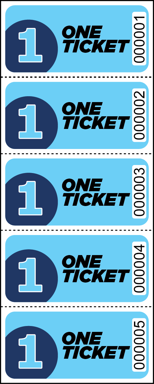 One Ticket Sheet Tickets - Sheets of 5