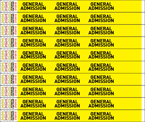 General Admission Wristbands