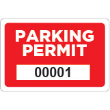 Parking Permit Window Decal Square