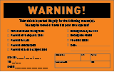 Parking Violation Warning Stickers