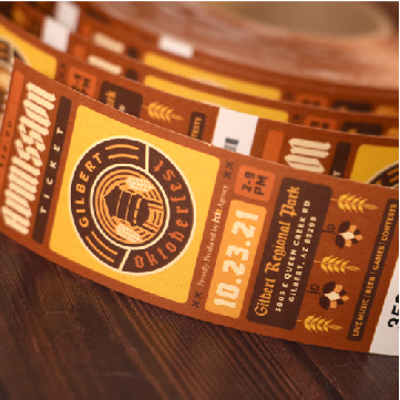 Custom 2x6 Oktoberfest Tickets